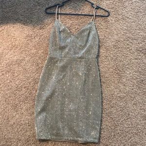 Silver Lulus formal dress